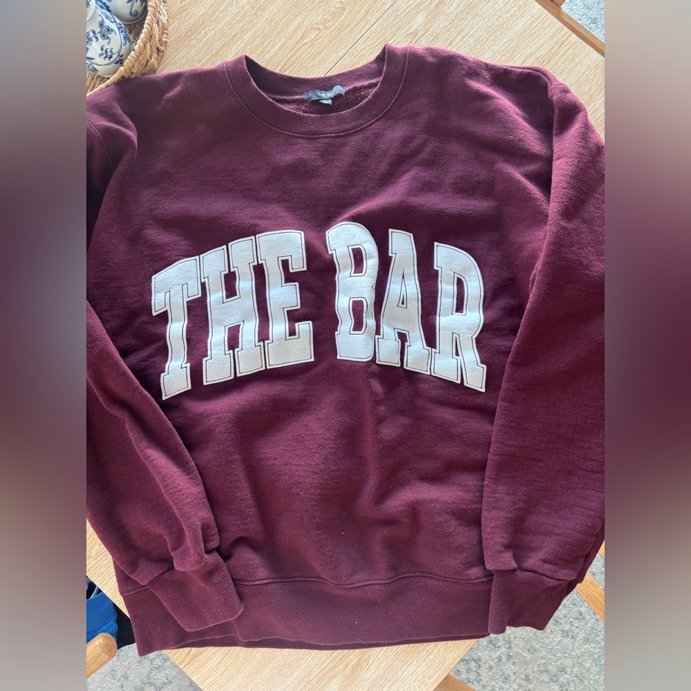 The Bar Maroon Sweater